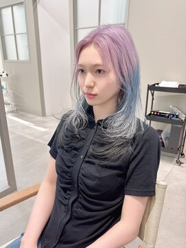 モリオフロムロンドン 大宮店(morio from London) 【坪井】ホワイトラベンダー×水色×ブラック