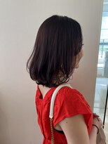 スタイル 成城学園前(STYLE) エアリーロブカット ボルドーブラウンカラー オージュア