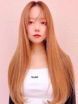 ケアブリーチ・レイヤーロング・立体感・艶髪・トレンドヘア