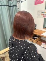 スリー(THREE)&nbsp;【ミニボブ】ツヤ感レッドブラウン似合わせボブ
