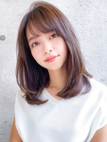 ワンカールレイヤー イメチェン 前髪 くびれ ラベンダーカラー