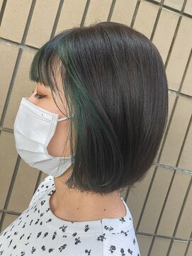 アース オーセンティック 武蔵小山店(EARTH Authentic) オリーブ×インナーカラー