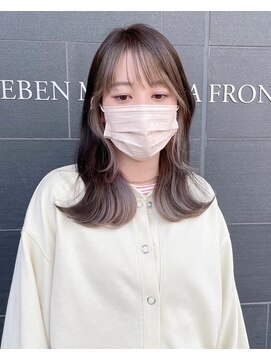 マーシアバイアルティナ 蒲田店(Marcia by artina) フェイスラインハイライト_イヤリングカラー_グレーベージュ