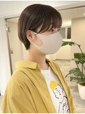 グレーベージュ前髪パーマレイヤーカットダブルカラー髪質改善