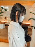 切りっぱなしボブ縮毛矯正酸性ストレートオリーブ中性ストレート