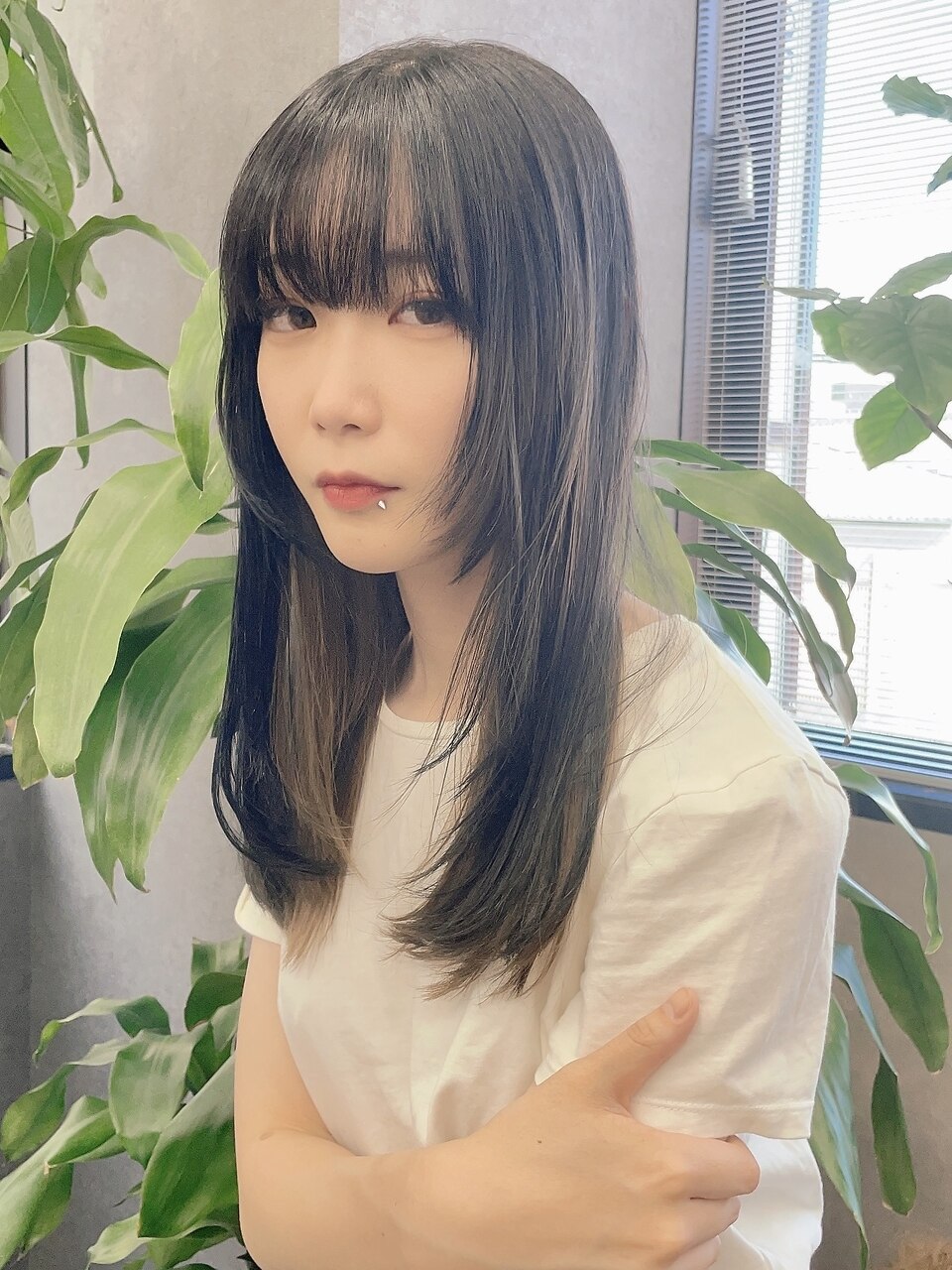 姫カットウルフロングレイヤーインナーカラー【福岡/博多