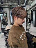 NEXTNEO石井/暖色ベージュブラウン柔らか男子シースルーマッシュ