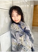 ミディアムウェーブパーマ　くるくる　スパイラル