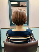 アリ 葛西店(ALi)&nbsp;ショートボブ×白髪ぼかしハイライト葛西髪質改善｜葛西縮毛矯正