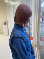 ハイブ 金沢(Hive)&nbsp;ハイトーンピンクベージュ美肌カラータッセルボブミニボブ