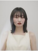 ストレートボブ/切りっぱなし/外はねくびれミディ
