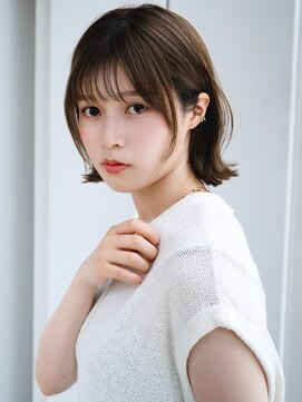 エインアンリー 表参道(AIN.ANLY.) ぱっつん前髪流し前髪くびれボブパーマウルフボブ鎖骨ボブデジパ