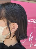 ストンっと！ミニマムボブ☆外ハネ☆黒髪ボブ☆ミセス