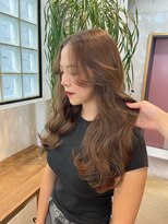 ナインスフロア(9NINTH FLOOR)&nbsp;透明感オリーブベージュ/髪質改善トリートメント/波巻きウェーブ