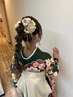 【卒業式・入学式☆】袴着付+ヘアセットパールアクセ付♪（男女)