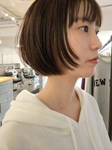 マカロニコースト(macaroni coast) ミニボブ前髪ありボブ顔周りレイヤー