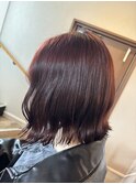 20代30代40代大人可愛いモーヴカラー立体感ゆるふわセミディ