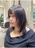 レイヤーウルフカット/ナチュラルウルフ/顔まわりレイヤーカット