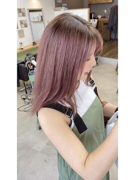 オリビアヘアー(OLIVIA HAIR) シャドールーツ×ピンクカラー