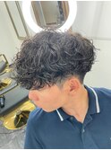 20代30代ツーブロックマッシュツイストスパイラルパーマ