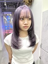 グロウ 渋谷(grow) 【ラベンダーカラー×レイヤースタイル】