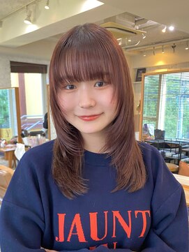 ガーデン 渋谷(GARDEN) 顔周りレイヤーカット ミディアム 内巻き 似合わせ 前髪