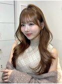 C25ブリーチなしヘーゼルベージュ韓国レイヤーカットヨシンモリ