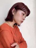 ガーデンヨコハマ(GARDEN YOKOHAMA)&nbsp;チェリーレッド外はね小顔ボブ黒髪オリーブグレーココアベージュ