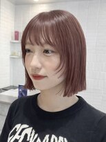 ゲーム 原宿店(GAME)&nbsp;ピンクベージュ/フェイスレイヤー/レイヤーボブ/暖色カラー