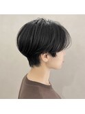前髪なし・長め×ベリーショート