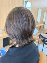 アクセスムーン 上水戸店(Access Moon)&nbsp;着物ヘア/ダークアッシュ/ミディアムレイヤーカット/上水戸