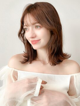 レア 表参道(L'ea) イメチェンヘアスタイルピンクベージュアンブレラカラー前髪