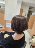 くせ毛でもまとまる。大人女性の丸みショートボブ