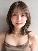 くせ毛風カール前髪艶感大人可愛い夏うる艶髪美髪くびれヘア