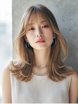 ロッソ 大橋店(Rosso) ふんわりレイヤーのベージュミディ【大橋】