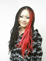 エクステ専門店ミキ 横浜店(MIKI) 成人式♪2トーンブレイズエクステ★ブラック・赤レット