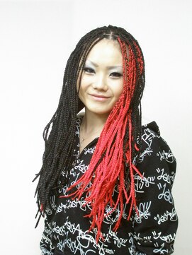 エクステ専門店ミキ 横浜店(MIKI) 成人式♪2トーンブレイズエクステ★ブラック・赤レット