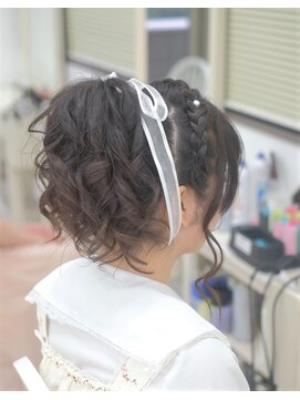 リサ 恵比寿(risa.) 編み込みカチューシャのカールアップ