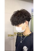 #センターパートウルフ　波巻きスパイラル　ツイストスパイラル