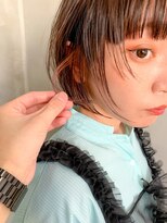 テトヘアー(teto hair)&nbsp;インナーカラー、ペールピンク、イヤリングカラー、ボブ