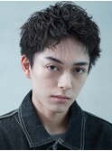 スパイキーショートパーマツイストスパイラルパーマビジネスヘア