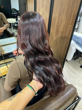 アルカナ 明治神宮前原宿(ARCANA) グレーベージュ レイヤーロング 前髪パーマ アッシュブラック