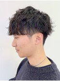 波巻きパーマスタイル