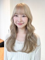 アルバム 池袋(ALBUM)&nbsp;前髪ウェーブパーマカーキベージュフレンチカジュアル_ba520842