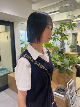 オーシャン(Ocean) 【OceanHair&Life田中愛梨】10代20代切りっぱなしボブ/ミニボブ
