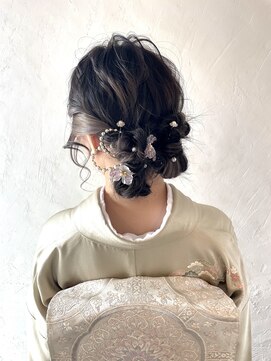 和装ツインシニヨン