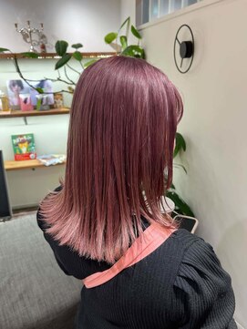 タナココロ 新丸子 バイ ムーン 武蔵小杉(tanacocolo by moon) 切りっぱなしボブ/エアリーロング/美髪のススメ/ピンクブラウン