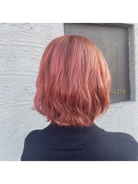 ベレッタ 枚方店(veretta.) ベレッタのおすすめピンクカラー/ミディアムボブ/韓国ヘア/小顔