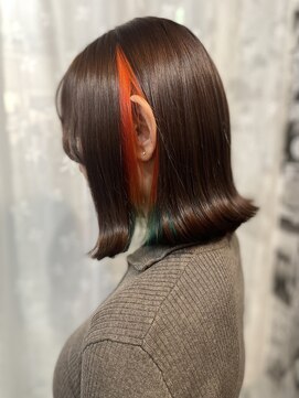 ヲタクに美容室は難しい。 イヤリング2色/オレンジグリーン