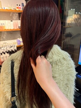 ノラ ヘアーサロン(NORA HAIR SALON) ダークレッドブラウンカラーワインレッドカラーダブルカラー